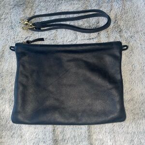 Clare V. Blue Leather Crossbody